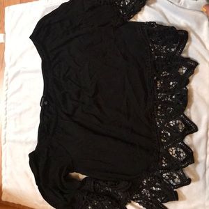 Off shoulder lace blouse